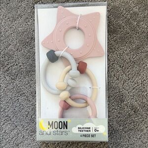 Silicone Teether Set - Pink and Cream